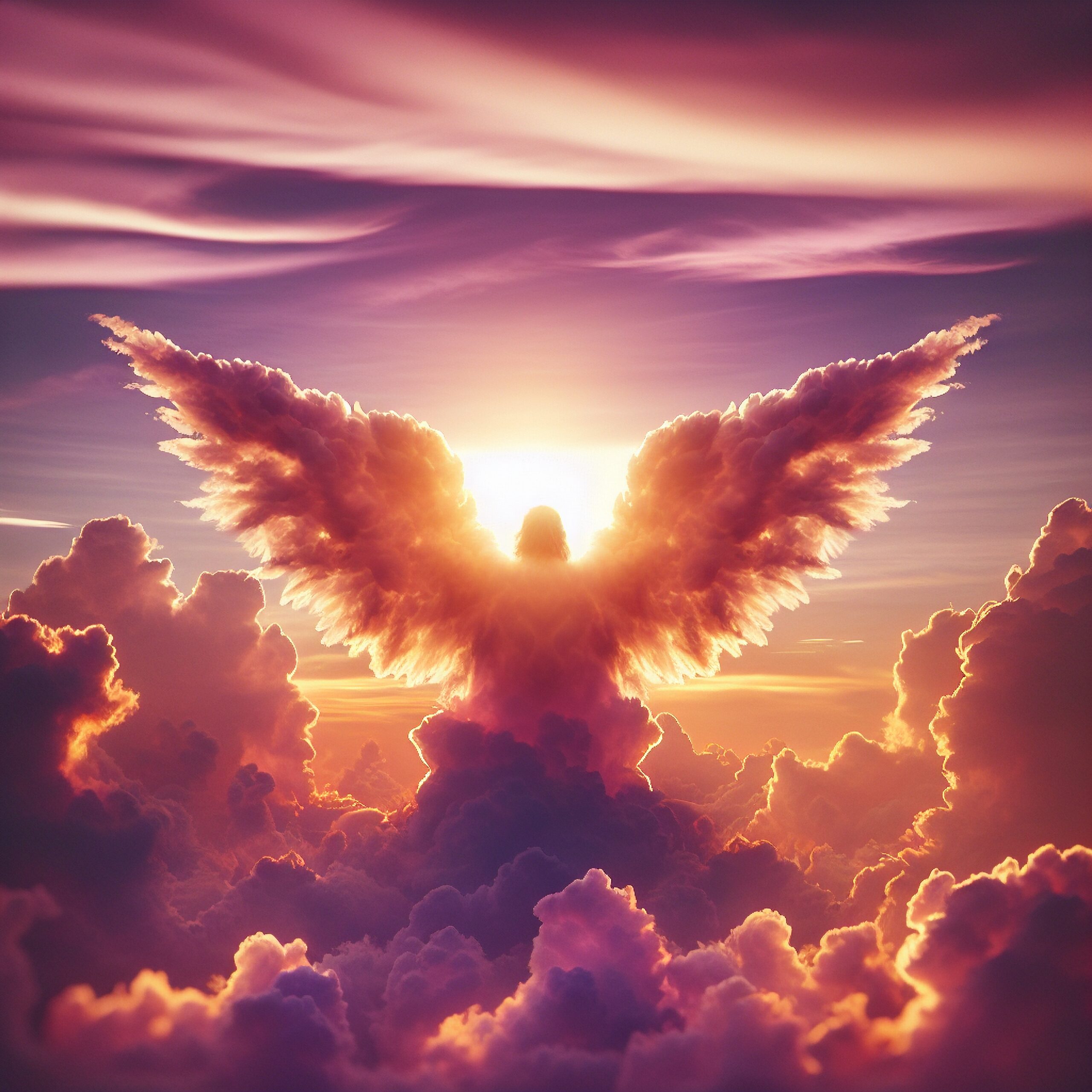 Infinity Energy Healing Reiki phot angel red in sun banner by Klaudia Ungvari